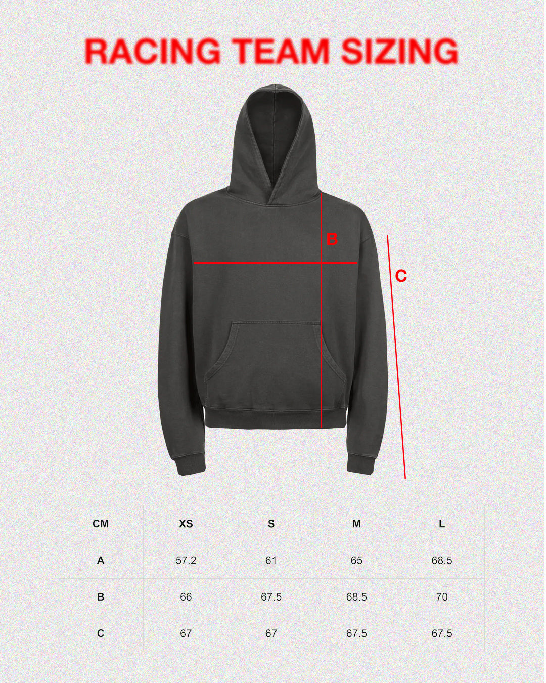 RACING TEAM HOODIE - VINTAGE BLACK