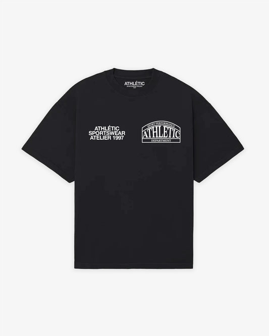 ATHLETIC DEPARTMENT T-SHIRT - BLACK